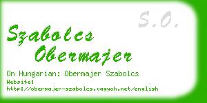 szabolcs obermajer business card